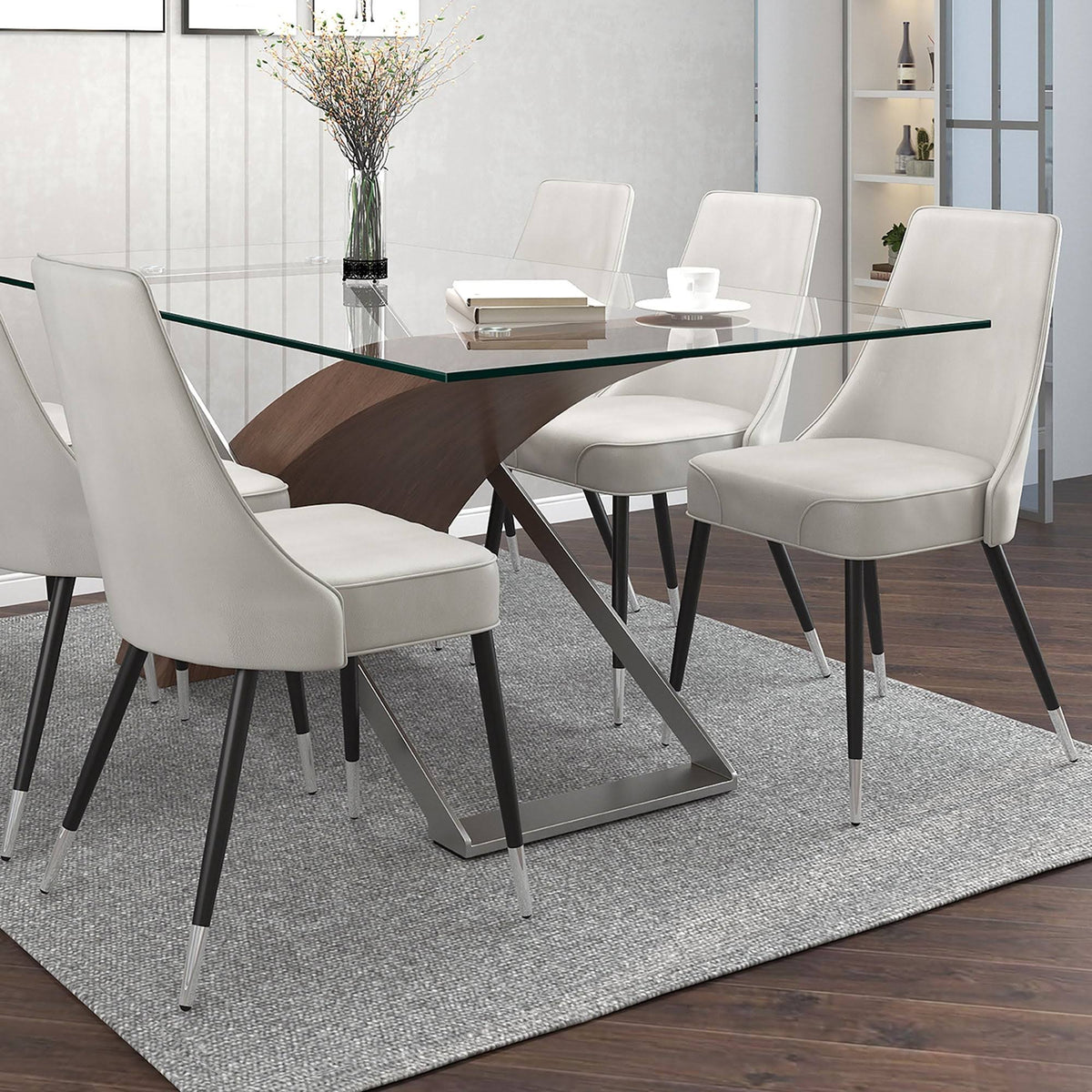 Grey Side Chair, Set of 2 N5236