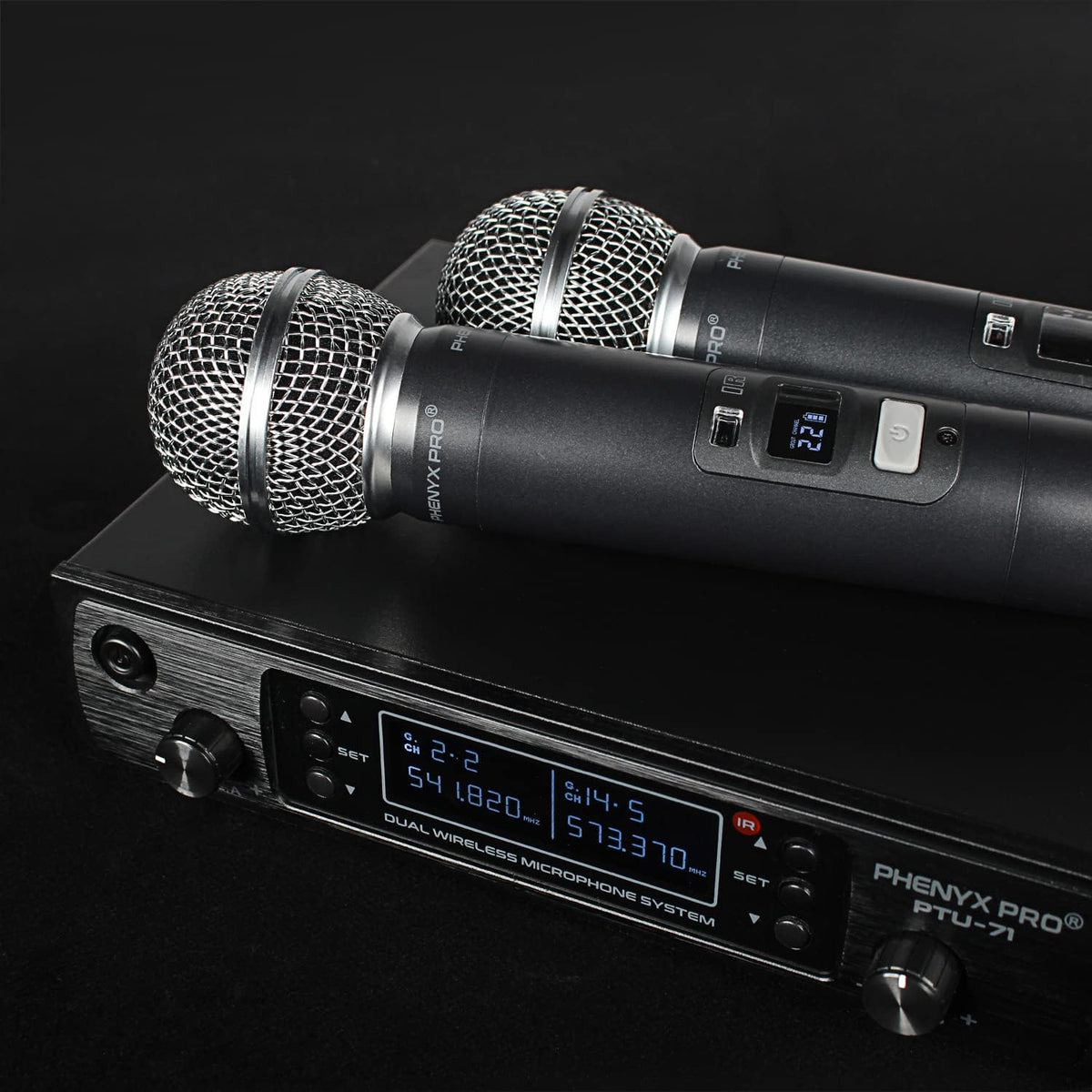 Dual Handheld Wireless Microphone System, 2x100 Channels S50557