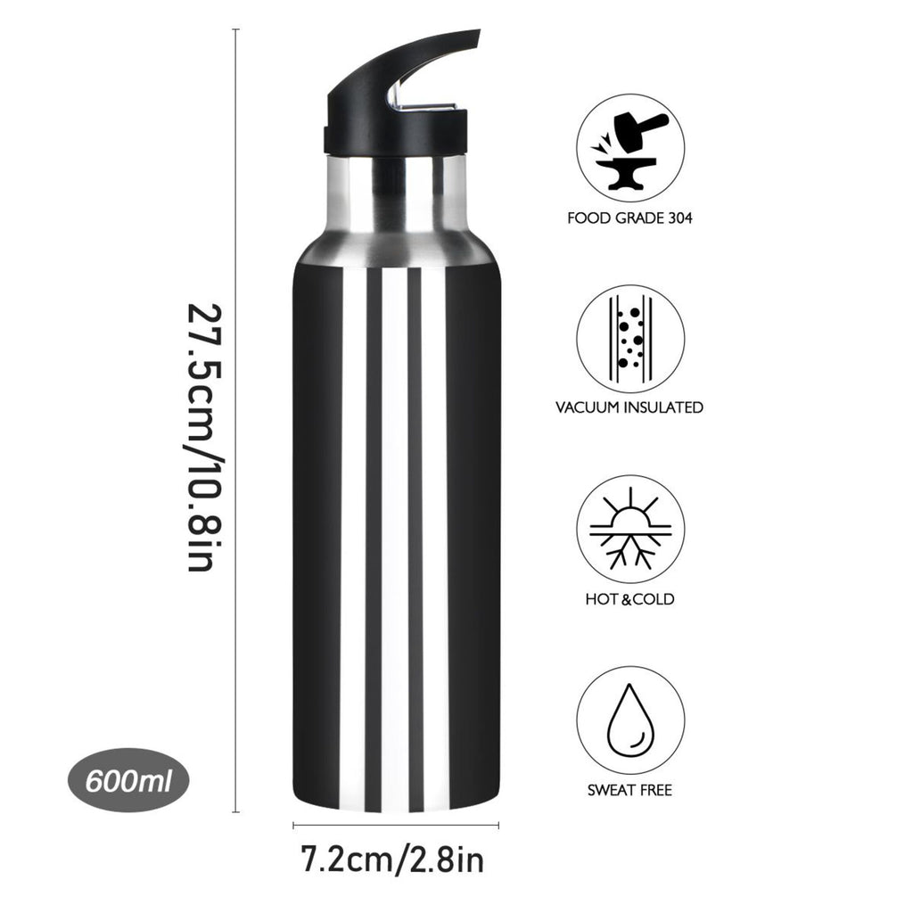 20 OZ Vacuum Insulated Stainless Steel Water Bottle with Straw Lid O121114