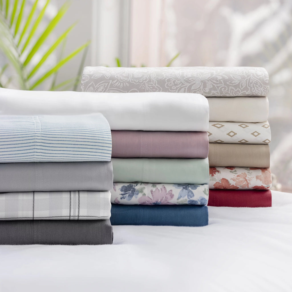Queen Soft Cotton Rayon Bamboo Bed Sheet Set T6448