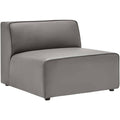 Gray Vegan Leather Armless Chair M4886