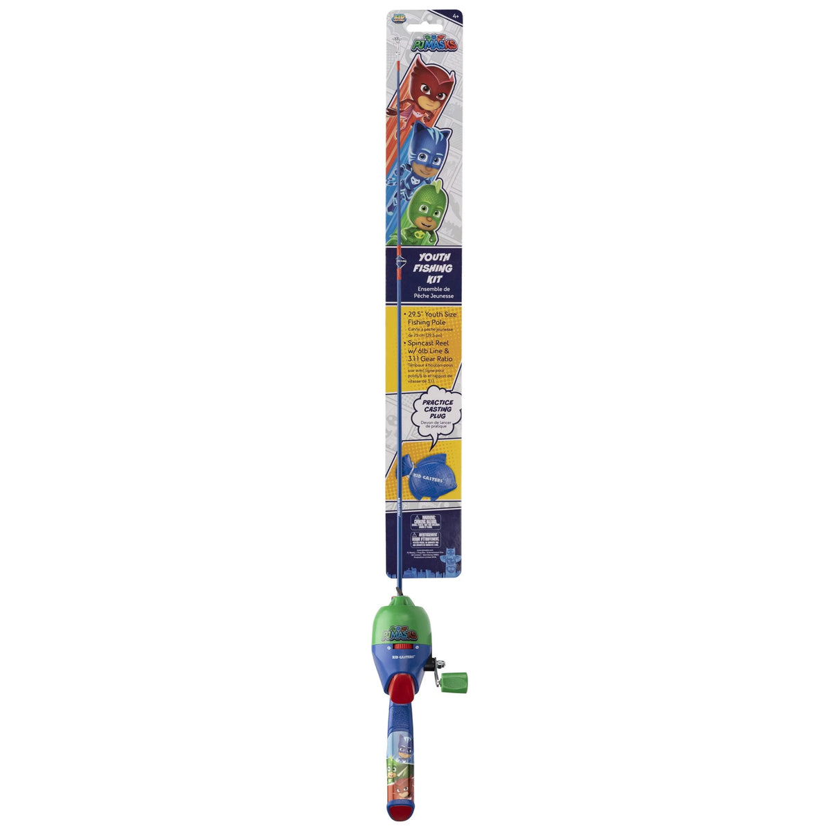 PJ Masks Rod and Reel Spincast Fiberglass Combo A50535