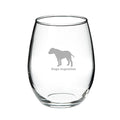 Dogo Argentino Stemless Red Wine Glass K7500