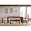 72 in. Extendable Dining Set with Bench - 6 Piece J186117