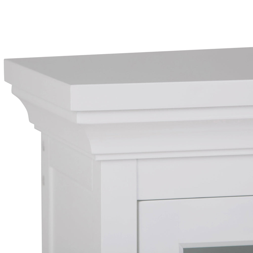 White Two-Door Bathroom Wall Cabinet U7018