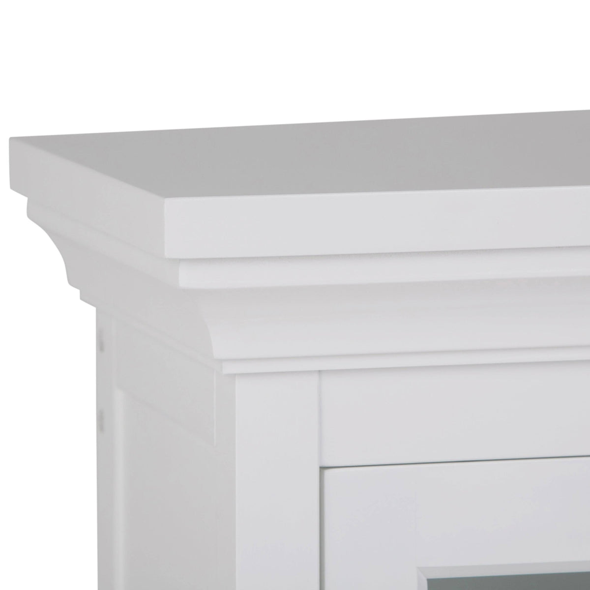 White Two-Door Bathroom Wall Cabinet U7018