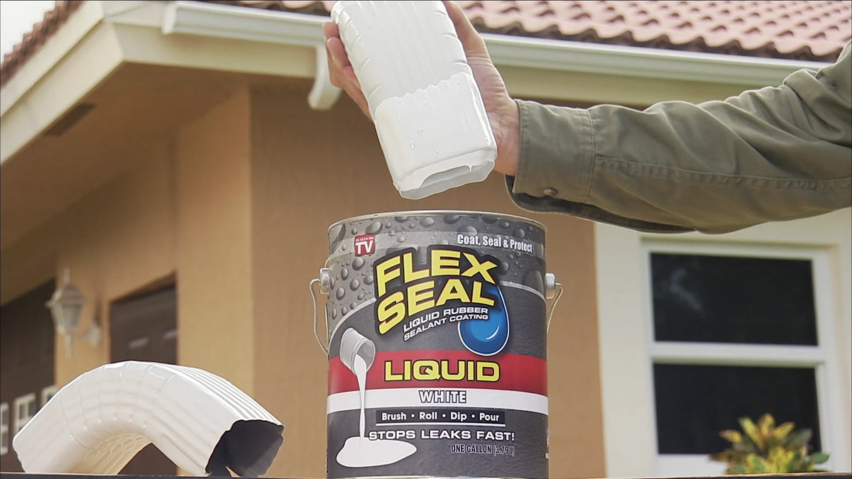 White Liquid Rubber Sealant Coating, 1 Gallon R46855