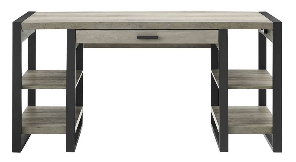 Grey Wash Wood Computer Desk K7287
