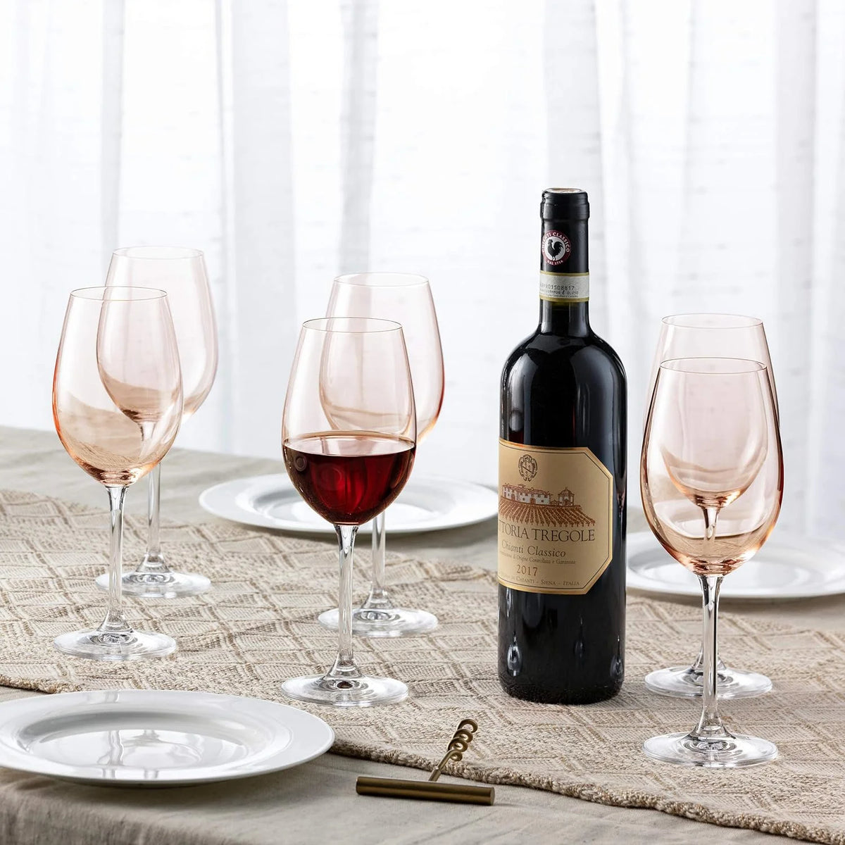 Stemmed Wine Glasses Set Of 4 12Oz Q739105