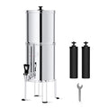 Stainless-steel Gravity-fed Water Filter System with 2 Filters and Stand T780