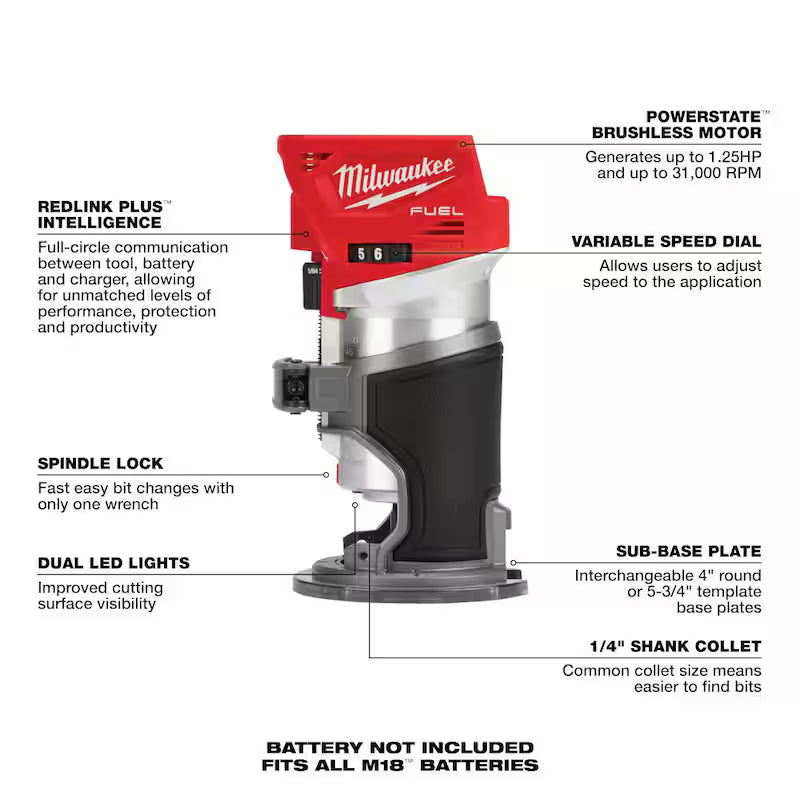 18-V Lithium-Ion Brushless Cordless 1/2 in. Hammer Drill Driver Kit with Router and Jig Saw Z312616