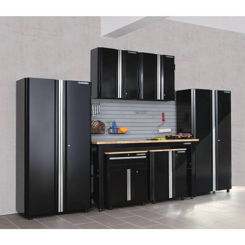 24-Gauge Steel 2-Door Garage Base Cabinet in Black A2552